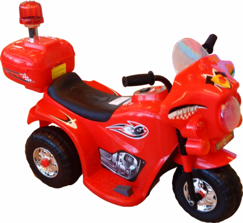 Детский аккумуляторный мотоцикл 6V / цвет красный