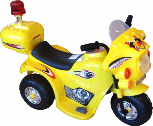 Детский аккумуляторный мотоцикл 6V / цвет желтый