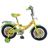 Велосипед детский "Ми-ми-мишки" 14", цвет / желто-зеленый					