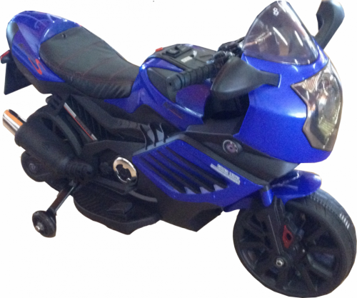 Детский аккумуляторный мотоцикл 12 V / цвет синий
