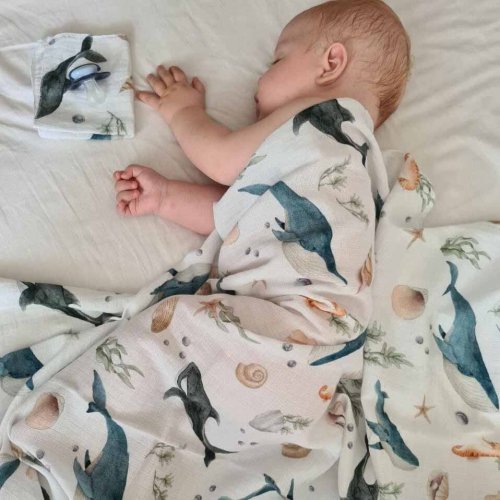 Adam Stork Пеленальное одеяло Marine Life