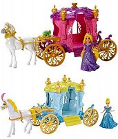 Кукла Принцессы Дисней Рапунцель / Золушка, в наборе с каретой и лошадью					