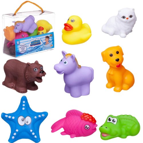 Abtoys Набор резиновых игрушек для ванной в сумке Веселое купание / разноцветный 
