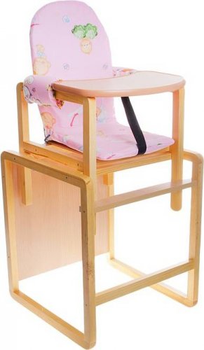 Стол-стул для кормления детский Бутуз / цвет розовый
