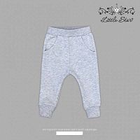 Little star Брюки с карманами на манжете / футер-петля / Серый меланж / 80 см / 9-12 месяцев