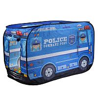 Детская игровая палатка Полиция + мячики / цвет синий