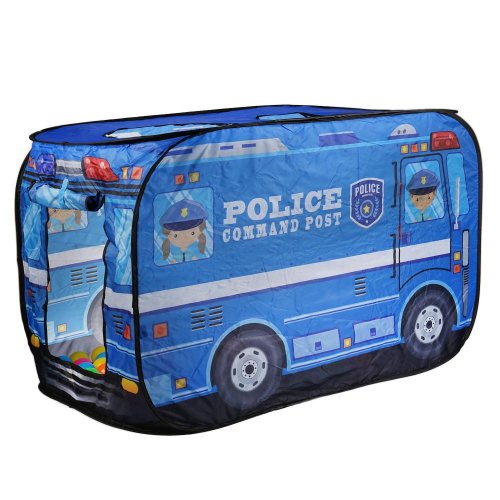 Детская игровая палатка Полиция + мячики / цвет синий