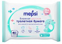 MEPSI Влажная туалетная бумага для детей, 40 шт					