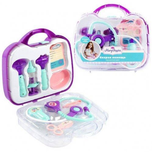 Mary Poppins Медицинский набор Скорая помощь в чемоданчике 9 предметов фиолетовый