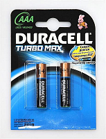 Батарейки алкалиновые DURACELL TurboMax AAA 1.5V LR03 / блистер 2 шт					