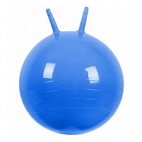 МалышОк Мяч Прыгун с рожками д500мм в подарочной упаковке / синий