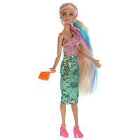 Карапуз Кукла София с радужными волосами 319011 / цвет зеленый, розовый					