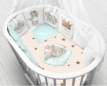 Луняшки  Комплект в кроватку Маленький принц 6 предметов 40014 арт.					