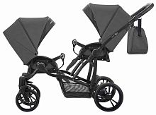 Bebetto Прогулочная коляска для двойни 42 Sport Сomfort / цвет темно-серый, рама черная
