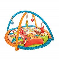 Жирафики Развивающий коврик "Оленёнок Бэмби" с подушкой, 5-ю развивающими игрушками и пищалкой