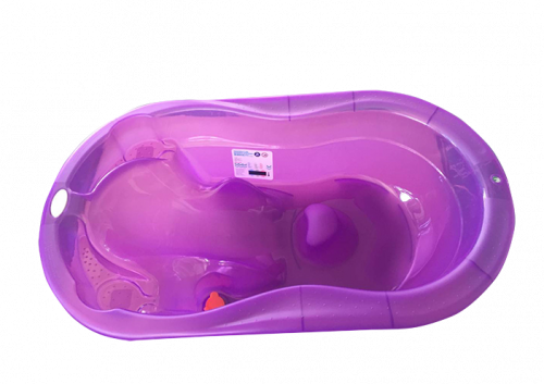 Ванночка детская Viki со сливом и термометром / цвет фиолетовый