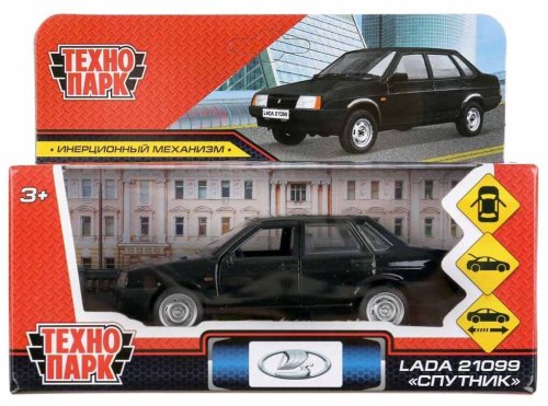 Технопарк Инерционная металлическая модель Lada ВАЗ-21099 Спутник / цвет черный