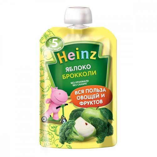 Heinz Пюре яблоко и брокколи (с 5 месяцев) 90г