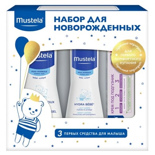 Mustela BEBE Набор для новорожденного ( 3шт. по 100мл.)